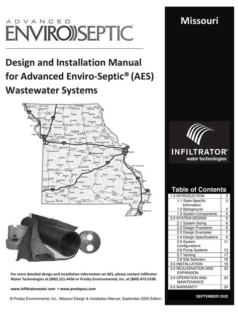 presby septic tank treatment manual